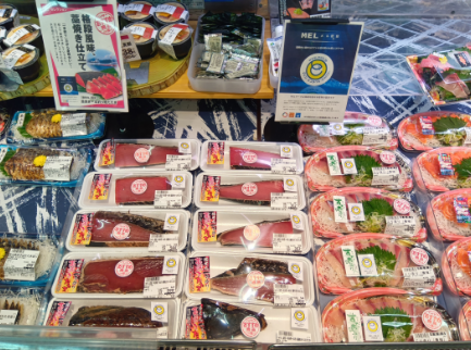 MEL認証商品の販売の様子